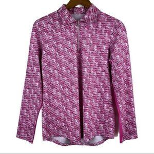 Bette & Court Pink Athletic Print Golf Pull Over